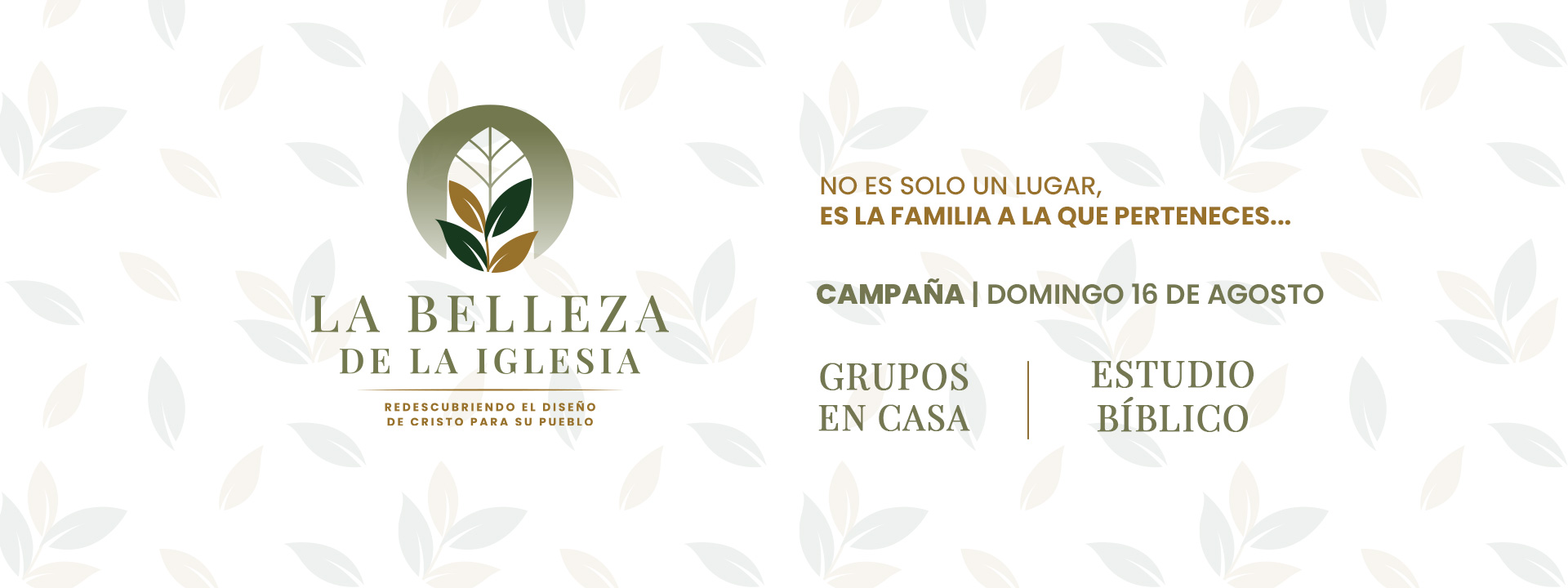 Campaña | La Belleza de la Iglesia | Agosto 2026